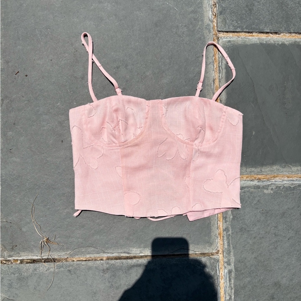 Peppermayo Blush Pink Textured Top